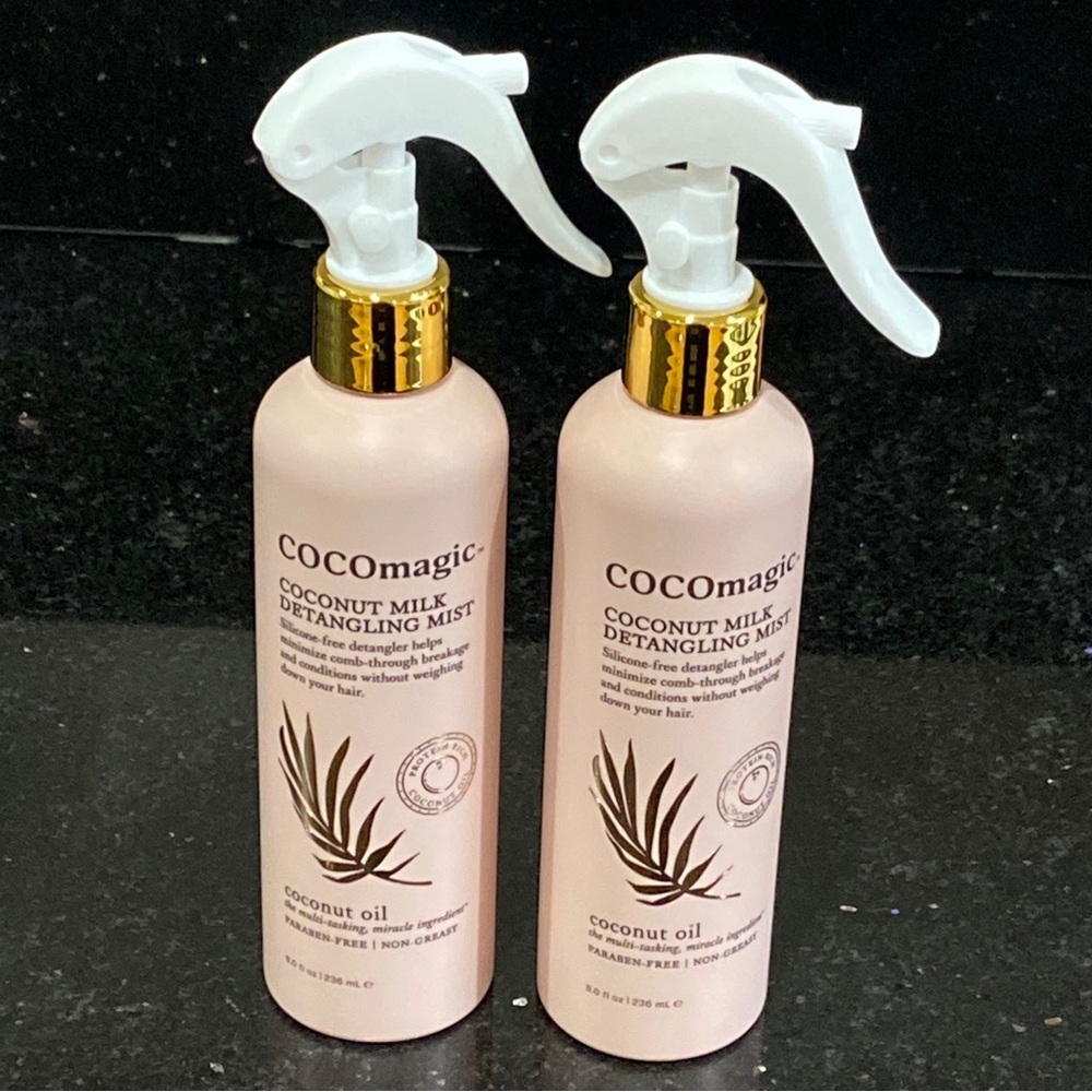 2 Coco Magic Coconut Milk Detangling Mist Sprays - 8 Fl Oz each